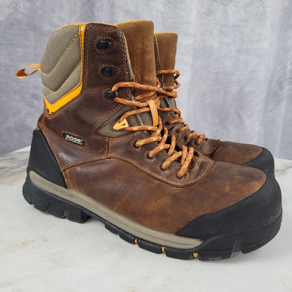 BOGS Bedrock 8" Safety Comp Toe Insulated Brown Boot Men's Size 8.5 D